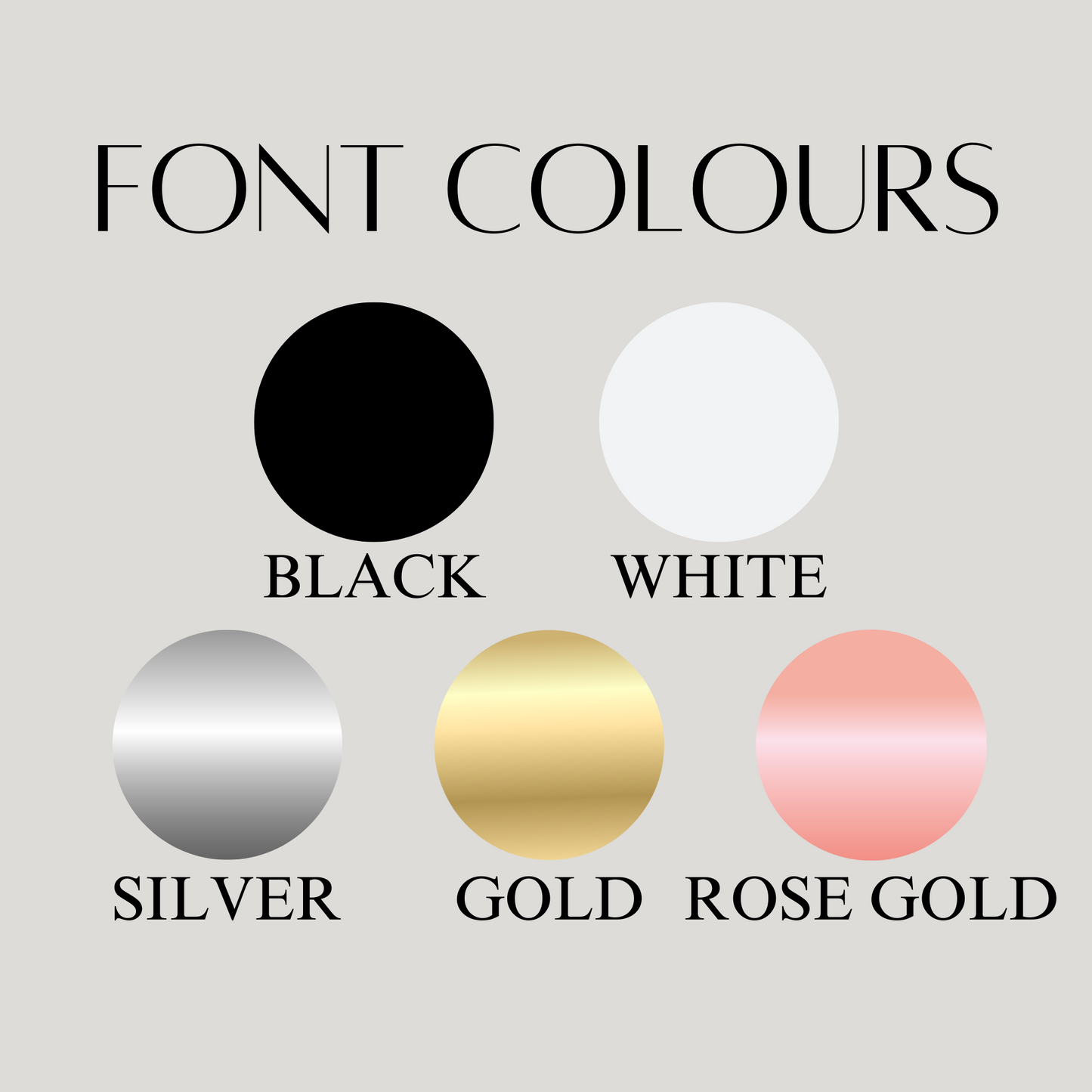 FONT COLOURS