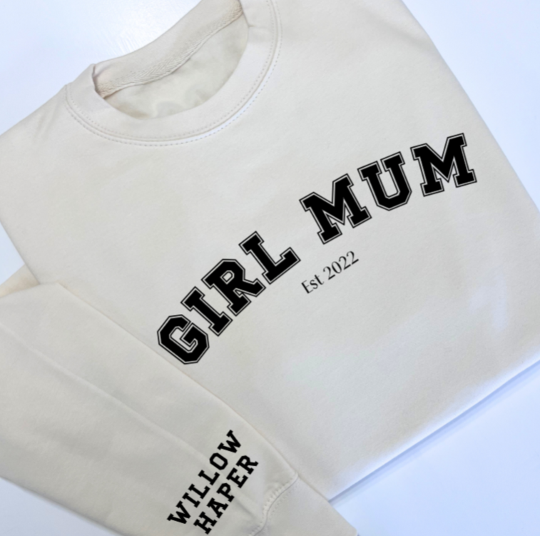 Girl Mum Est Personalised Sweater