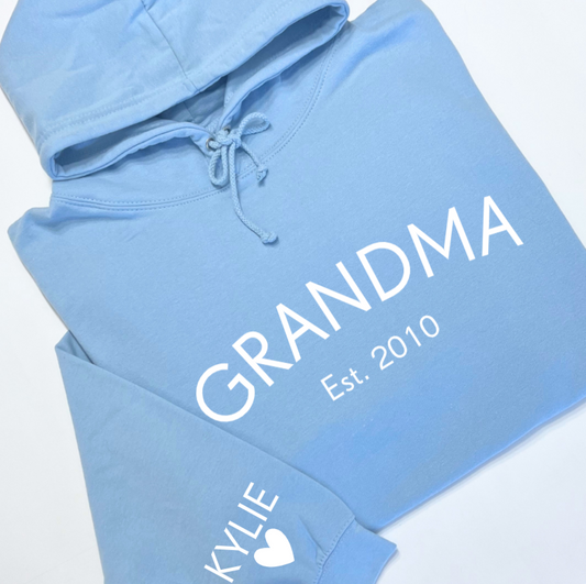 Grandma Est Personalised Hoodie