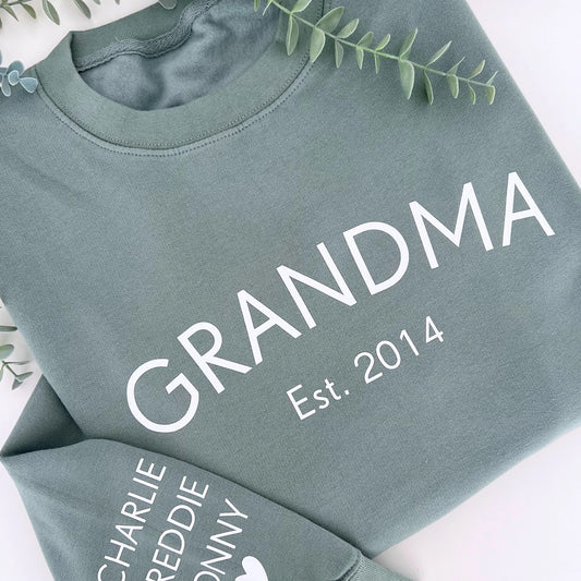 GRANDMA EST PERSONALISED SWEATER
