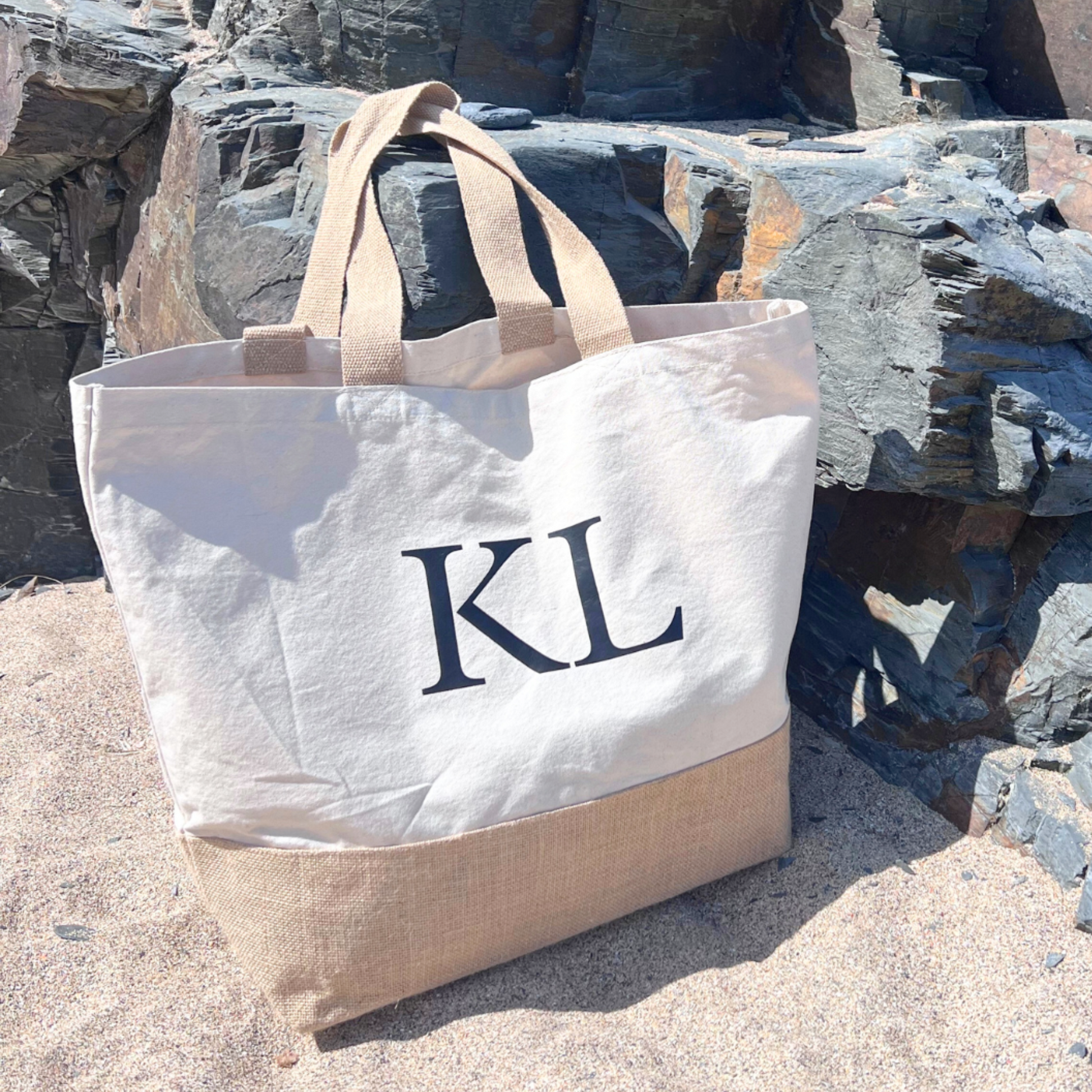 PERSONALISED INITAL BEACH BAG XL