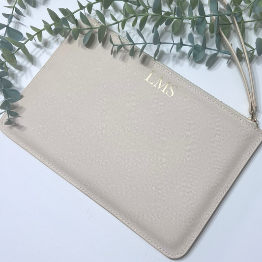 OYSTER LUXURY INITIAL CLUTCH BAG