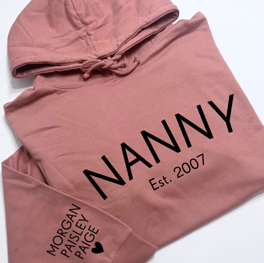 Nanny Est Personalised Hoodie