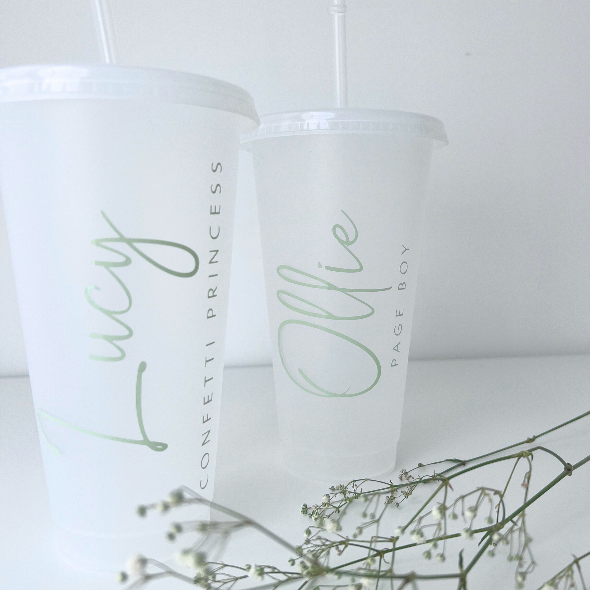 BRIDAL PARTY TUMBLERS FOR FLOWER GIRL AND PAGE BOY