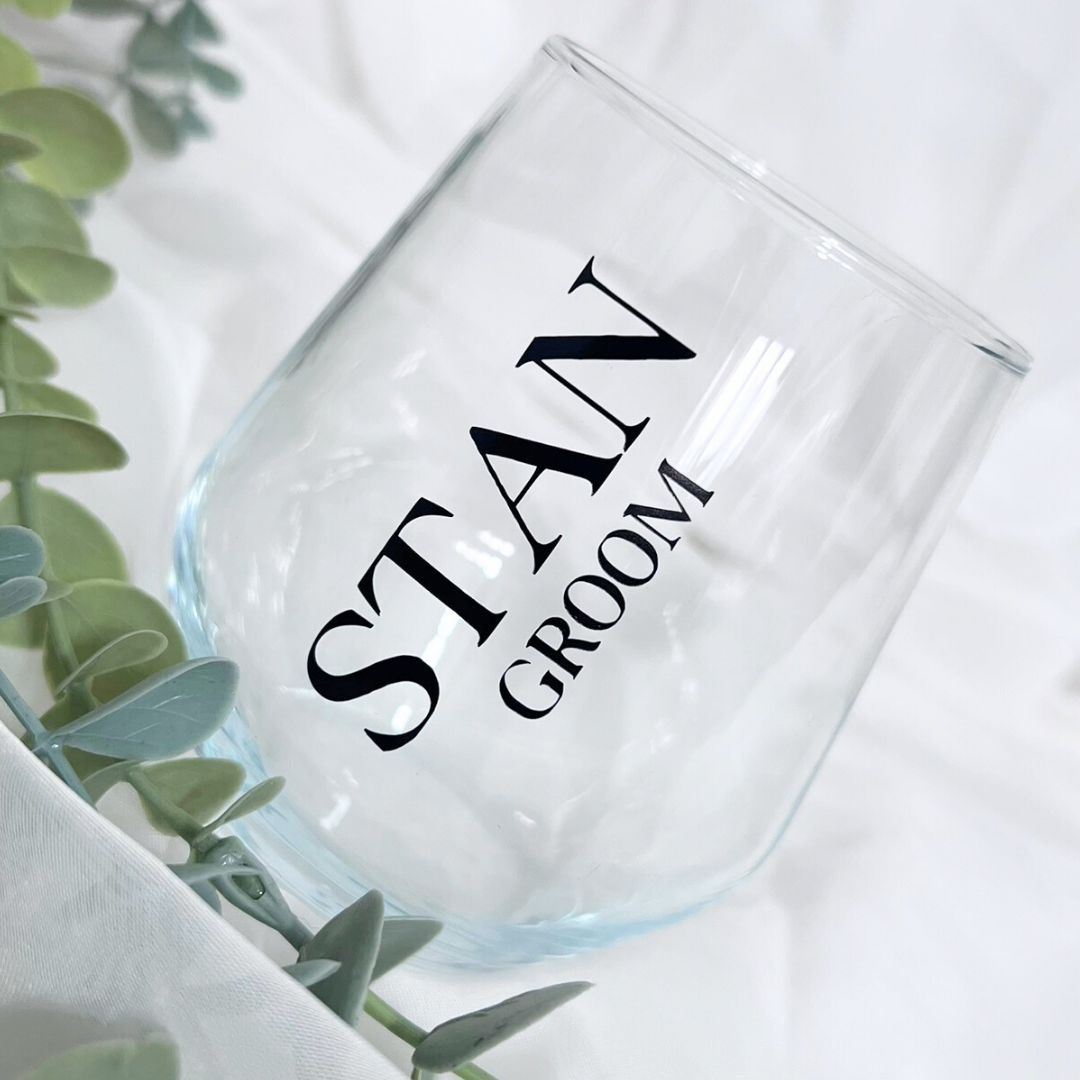 PERSONALISED GROOM GLASS