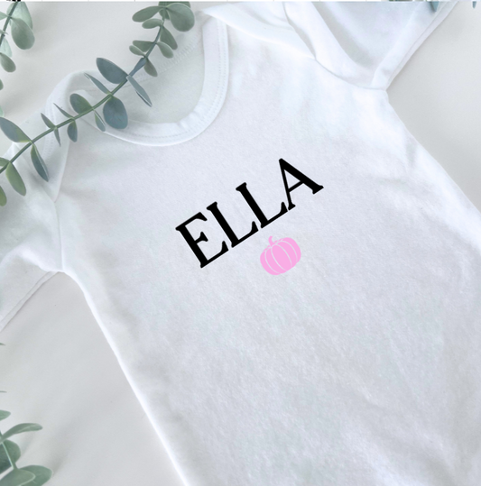 PERSONALISED PUMPKIN SLEEPSUIT