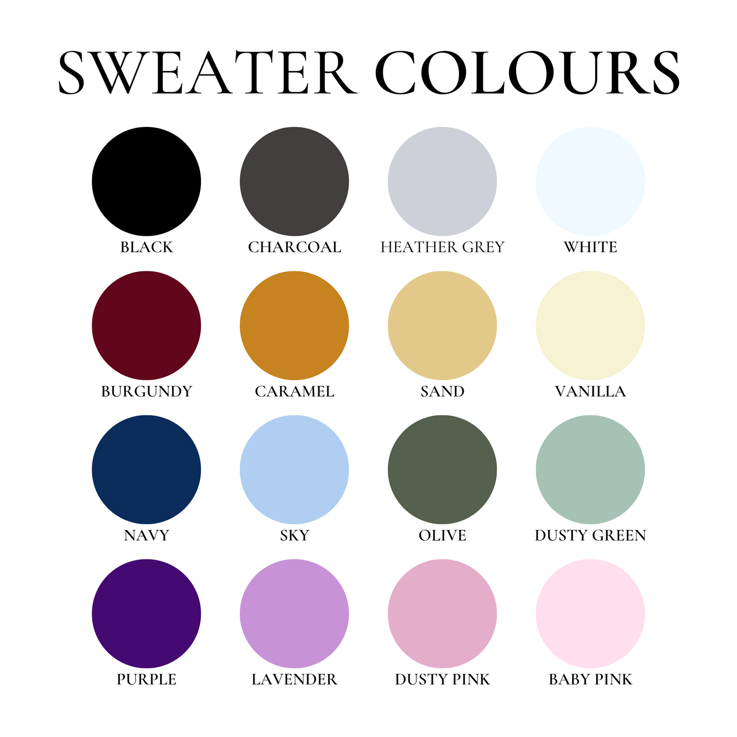 Sweater Colours