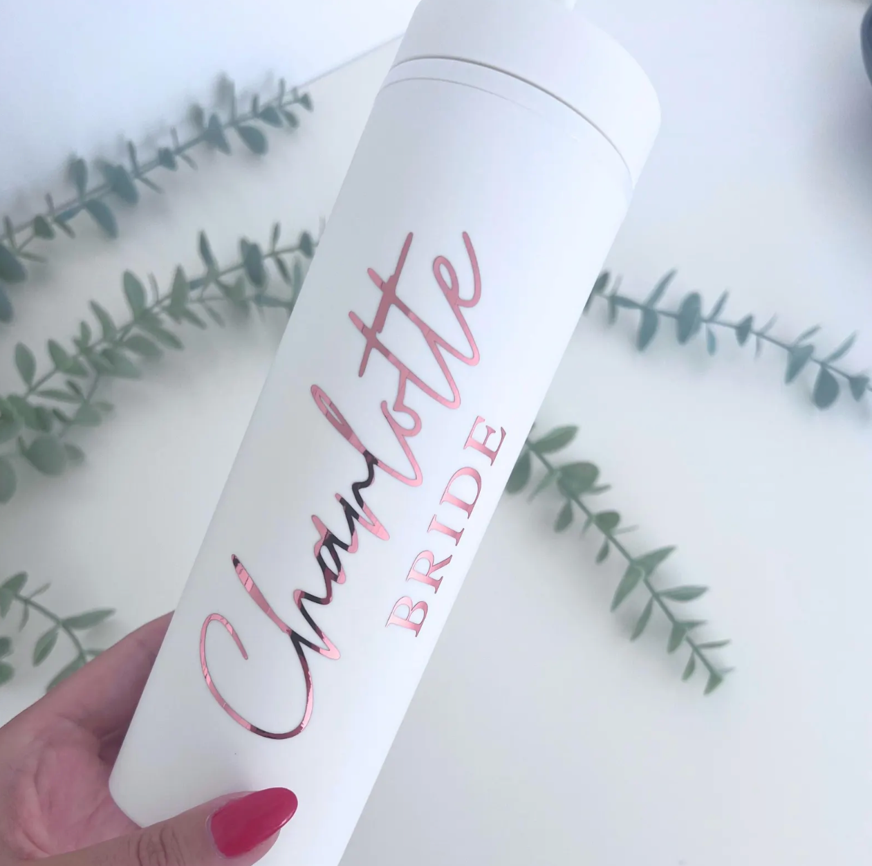 PERSONALISED MATTE SKINNY BRIDAL TUMBLER