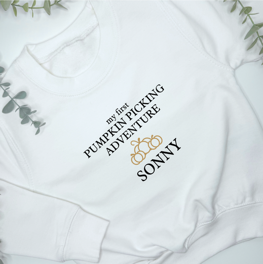 CHILDRENS FIRST PUMPKIN PICKING SWEATER