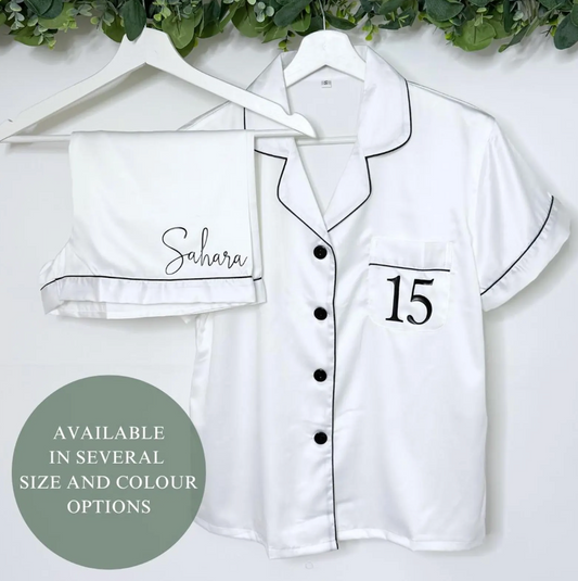 LUXURY SATIN MILESTONE BIRTHDAY PYJAMAS