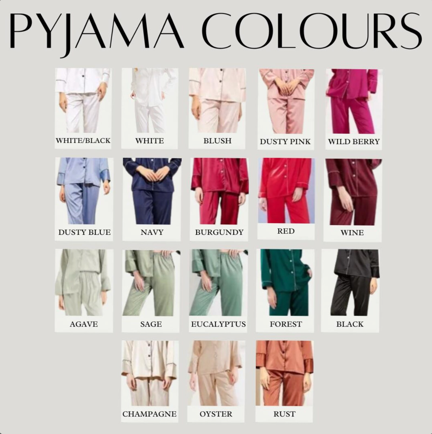 INITIAL LUXURY LONG SATIN PYJAMAS