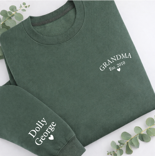 GRANDMA EST PERSONALISED SWEATER