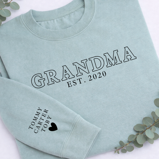 GRANDMA EST PERSONALISED SWEATER