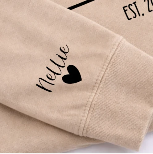 MAMA EST HEART PERSONALISED HOODIE