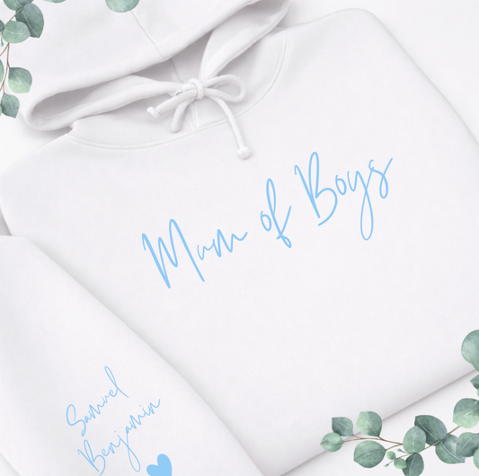 MUM OF BOYS PERSONALISED HOODIE