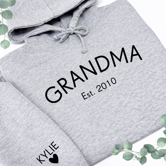 GRANDMA EST PERSONALISED HOODIE