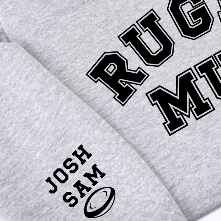 RUGBY MUM PERSONALISED HOODIE
