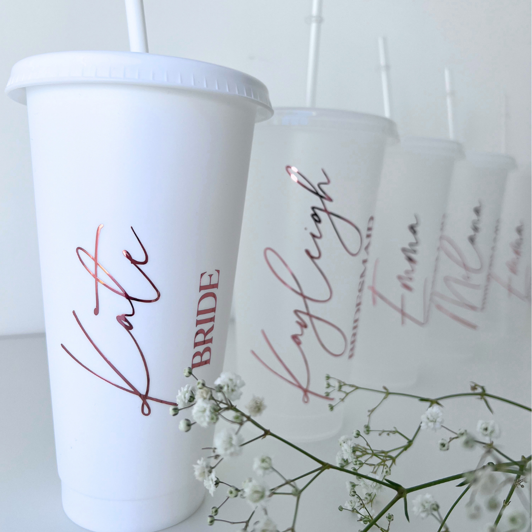 CUSTOM MADE BRIDESMAID TUMBLERS