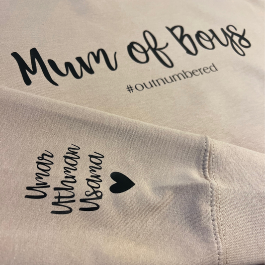 Mum of Boys Personalised Sweater