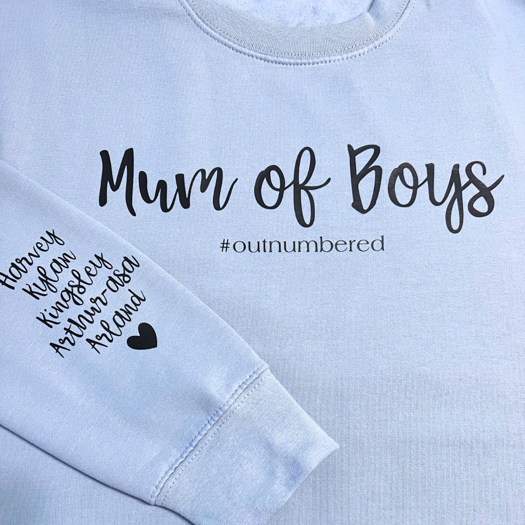 Mum of Boys Personalised Sweater