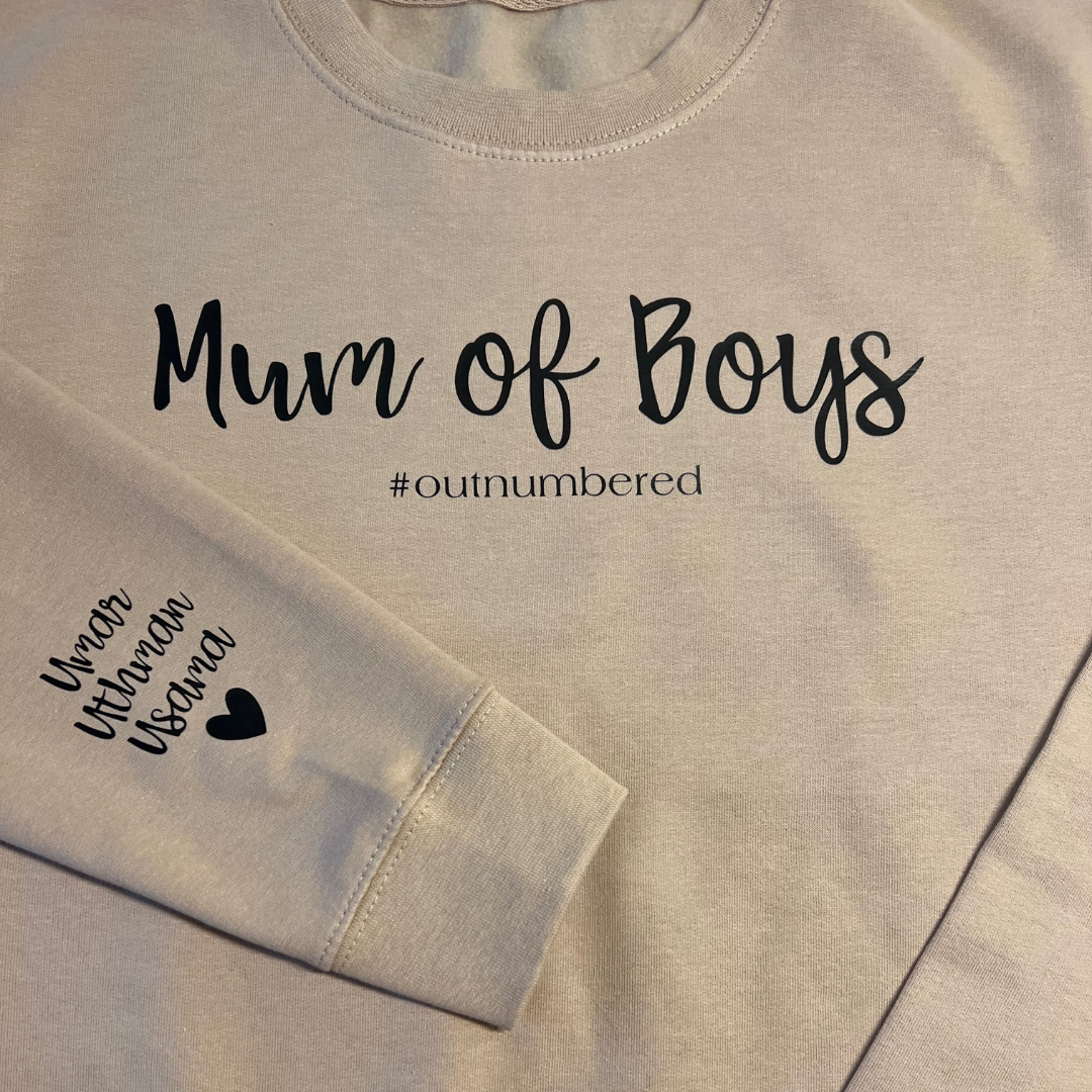 Mum of Boys Personalised Sweater