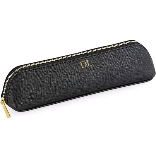 BLACK LUXURY INITIAL STATIONERY CASE