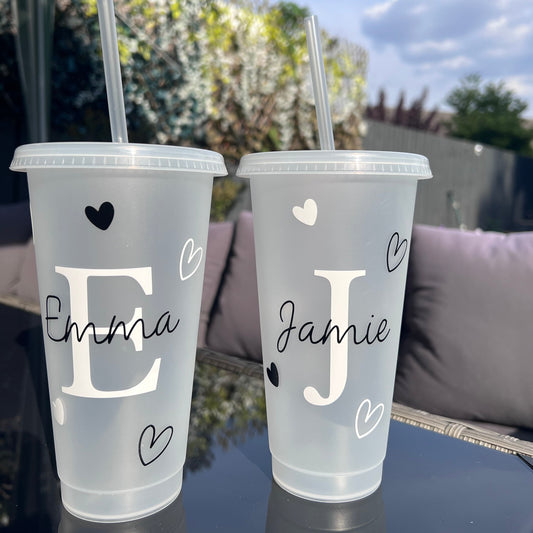 PERSONALISED INITAL AND NAME DRINKS TUMBLER