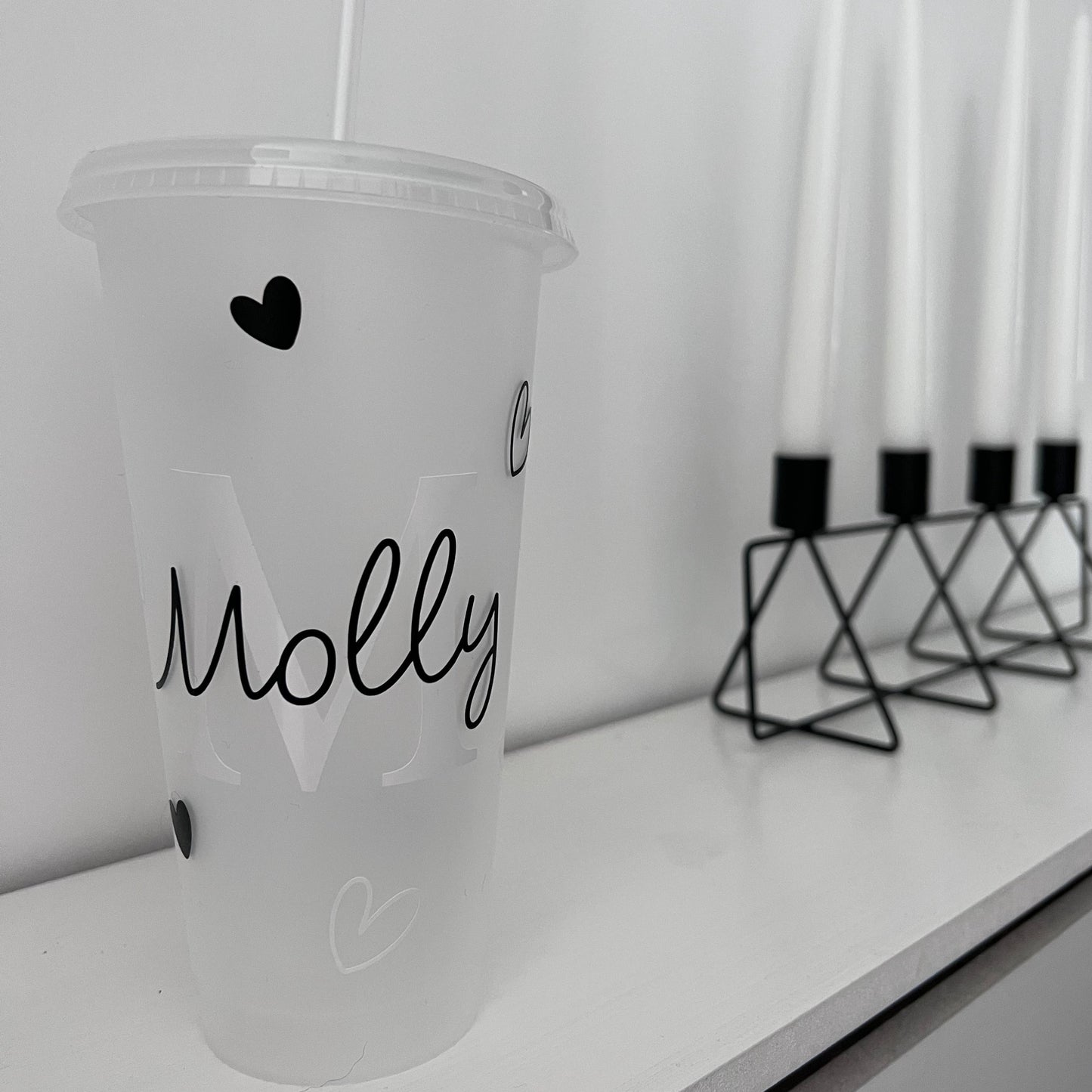 PERSONALISED MONOCHROME DRINKS TUMBLER